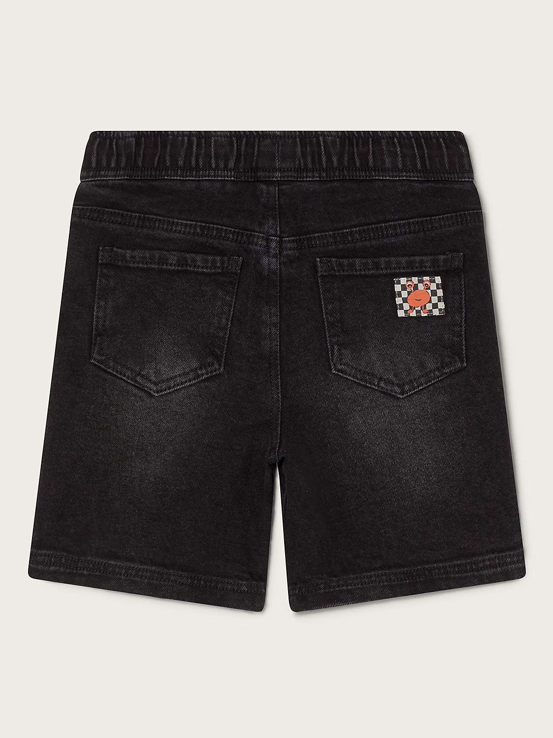 Buy Monsoon Kids' Denim Drawstring Pull On Shorts, Black Online at johnlewis.com