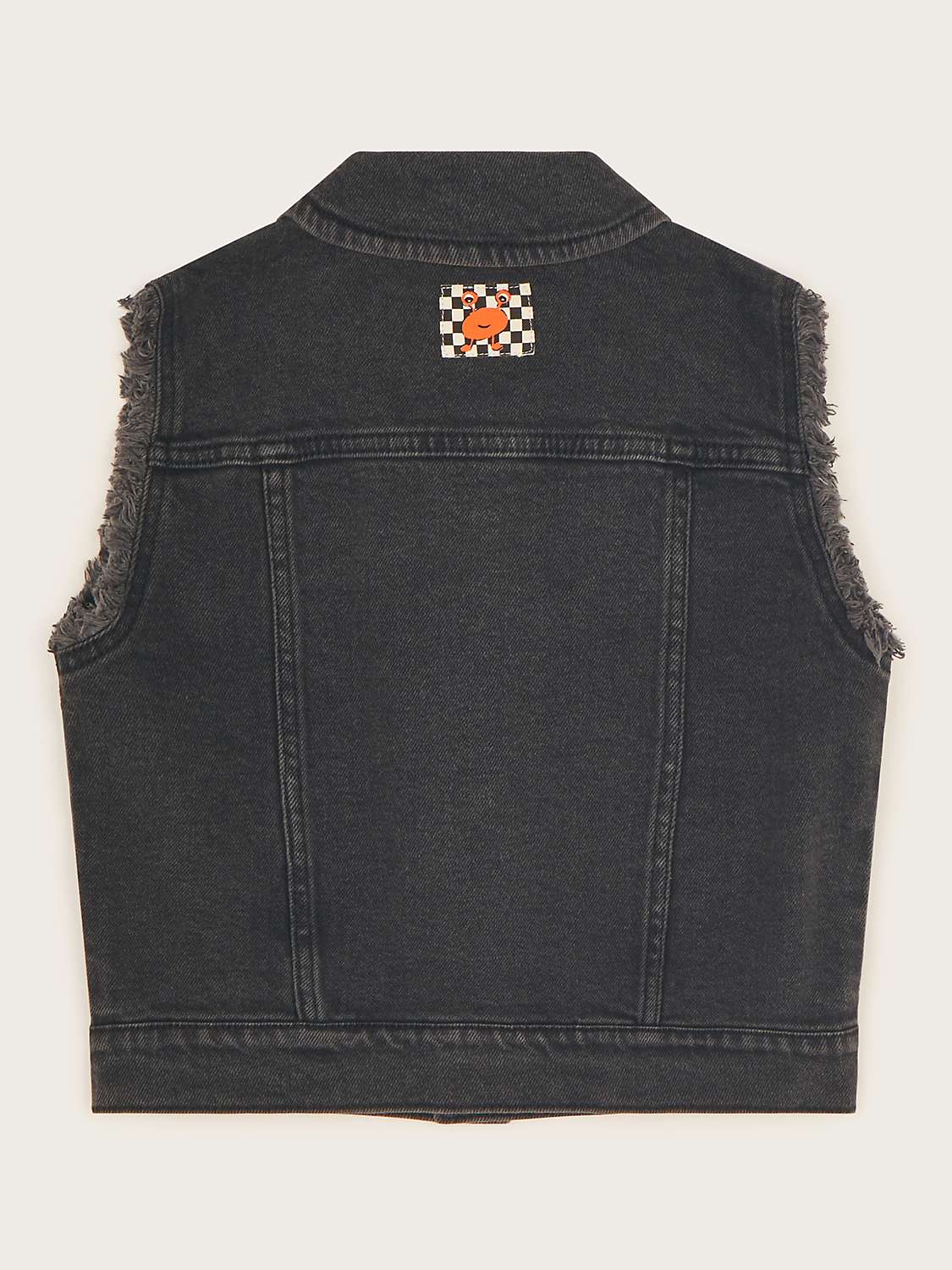 Buy Monsoon Kids' Denim Waistcoat Style Jacket, Black Online at johnlewis.com