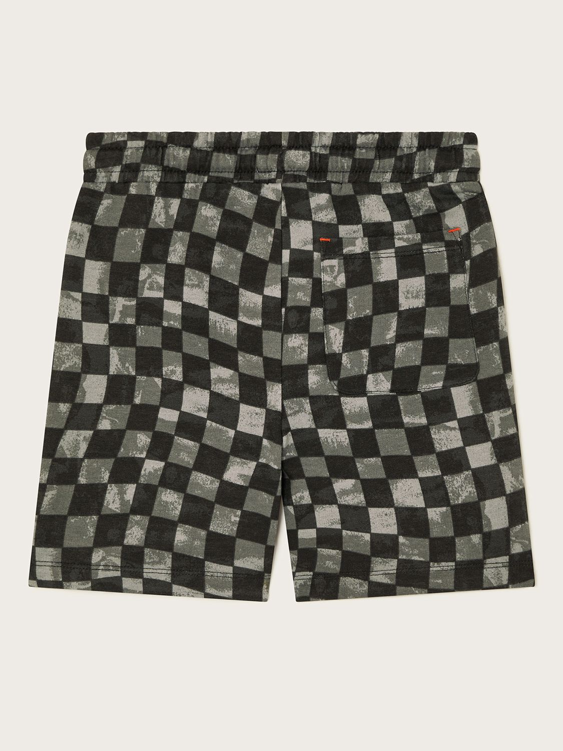 Monsoon Kids' Checkerboard Drawstring Shorts, Black/Multi, 3-4 years