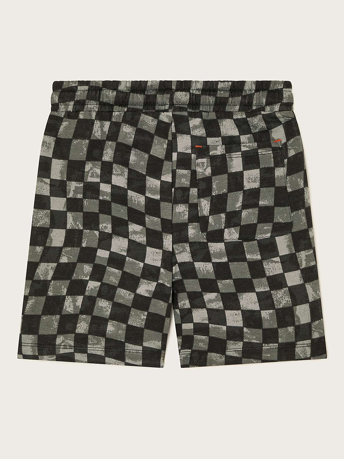 Buy Monsoon Kids' Checkerboard Drawstring Shorts, Black/Multi Online at johnlewis.com