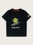 Monsoon Kids' Skating Star T-Shirt, Black/Multi, Black/Multi