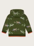 Monsoon Kids' Gecko Print Hoodie, Khaki