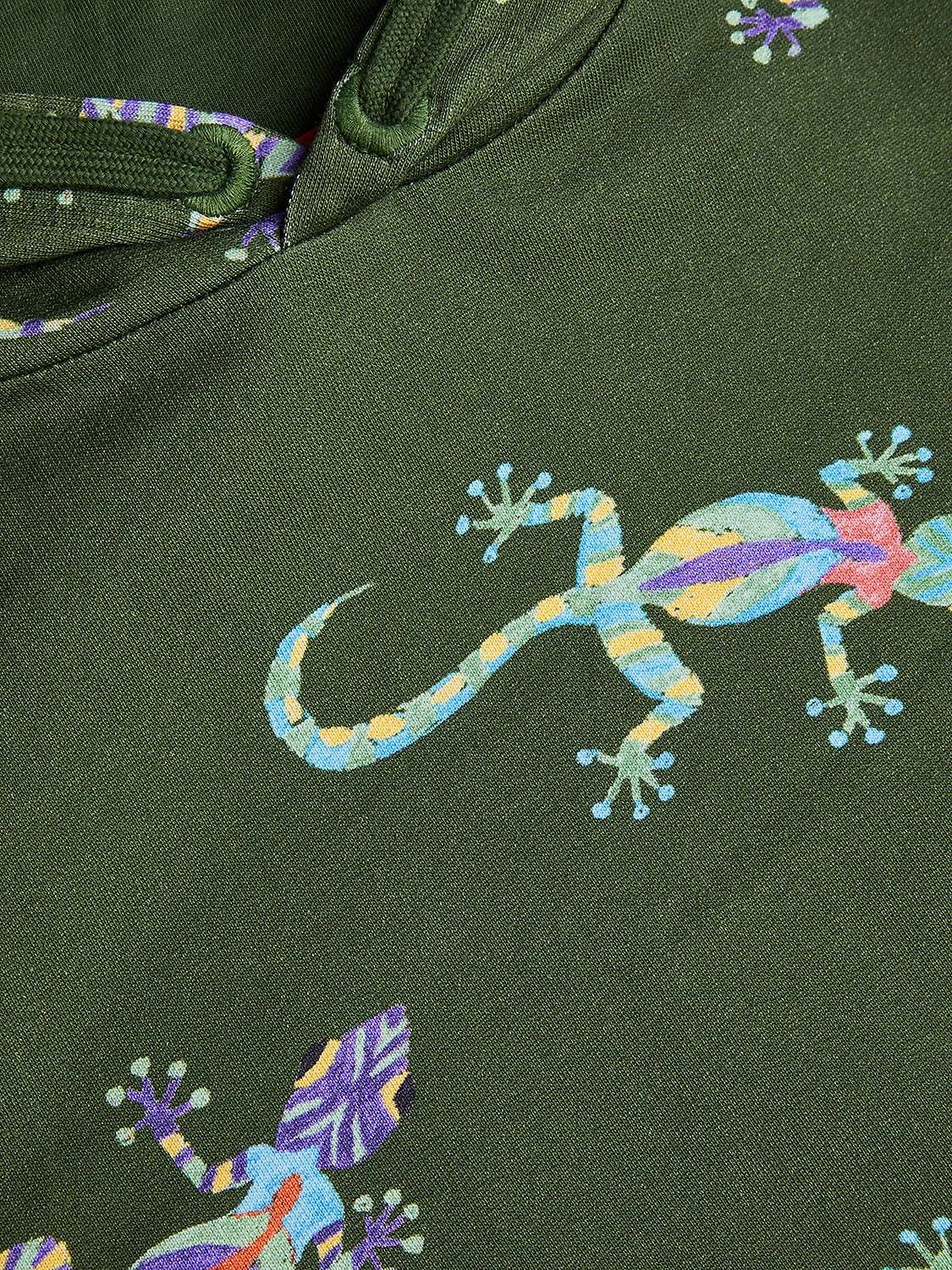 Buy Monsoon Kids' Gecko Print Hoodie, Khaki Online at johnlewis.com