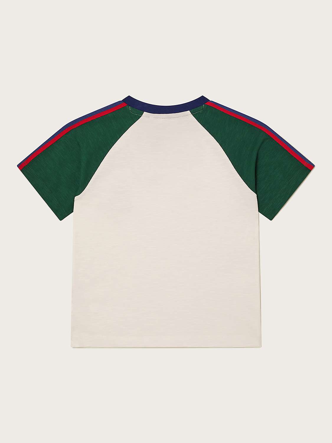 Buy Monsoon Kids' Sporty Croc Raglan Sleeve T-Shirt, White/Multi Online at johnlewis.com