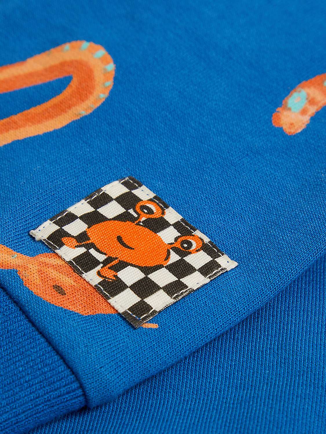 Buy Monsoon Kids' Snakes Print Ribbed Sweatshirt, Blue Online at johnlewis.com