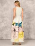 Adrianna Papell Floral Print Twill Maxi Dress, Yellow/Multi