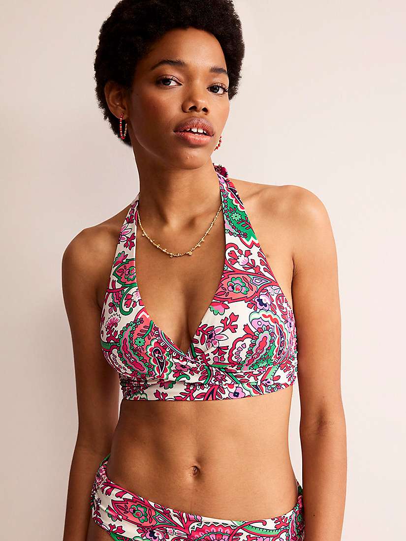 Buy Boden Levanzo Fantastical Halterneck Bikini Top, Multi Online at johnlewis.com