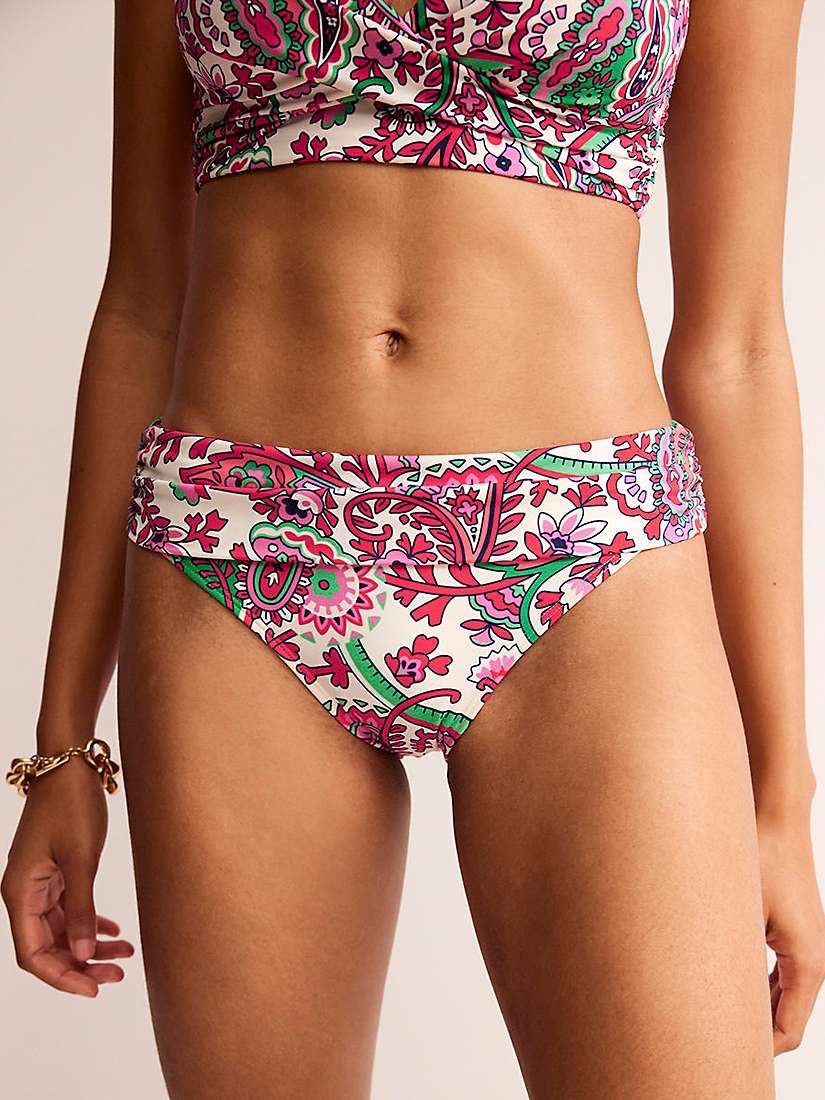 Buy Boden Levanzo Fantastical Fold Down Bikini Bottoms, Multi Online at johnlewis.com