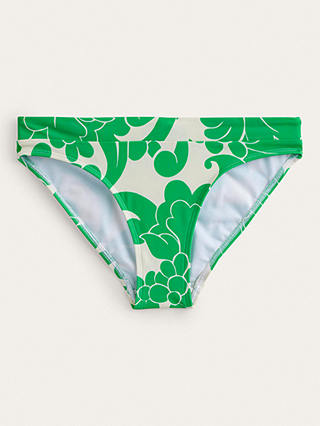 Boden Ithaca Opulent Whirl Print Bikini Bottoms, Green/Multi