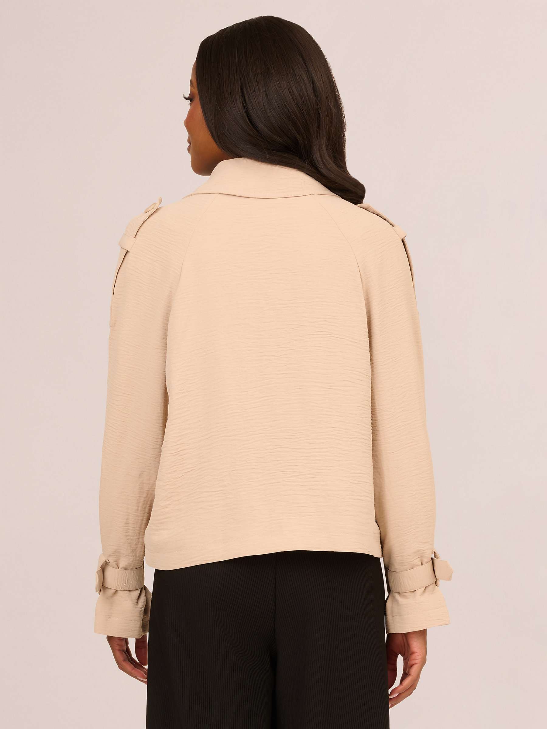 Buy Adrianna Papell Cropped Trench Coat, Bamboo Online at johnlewis.com