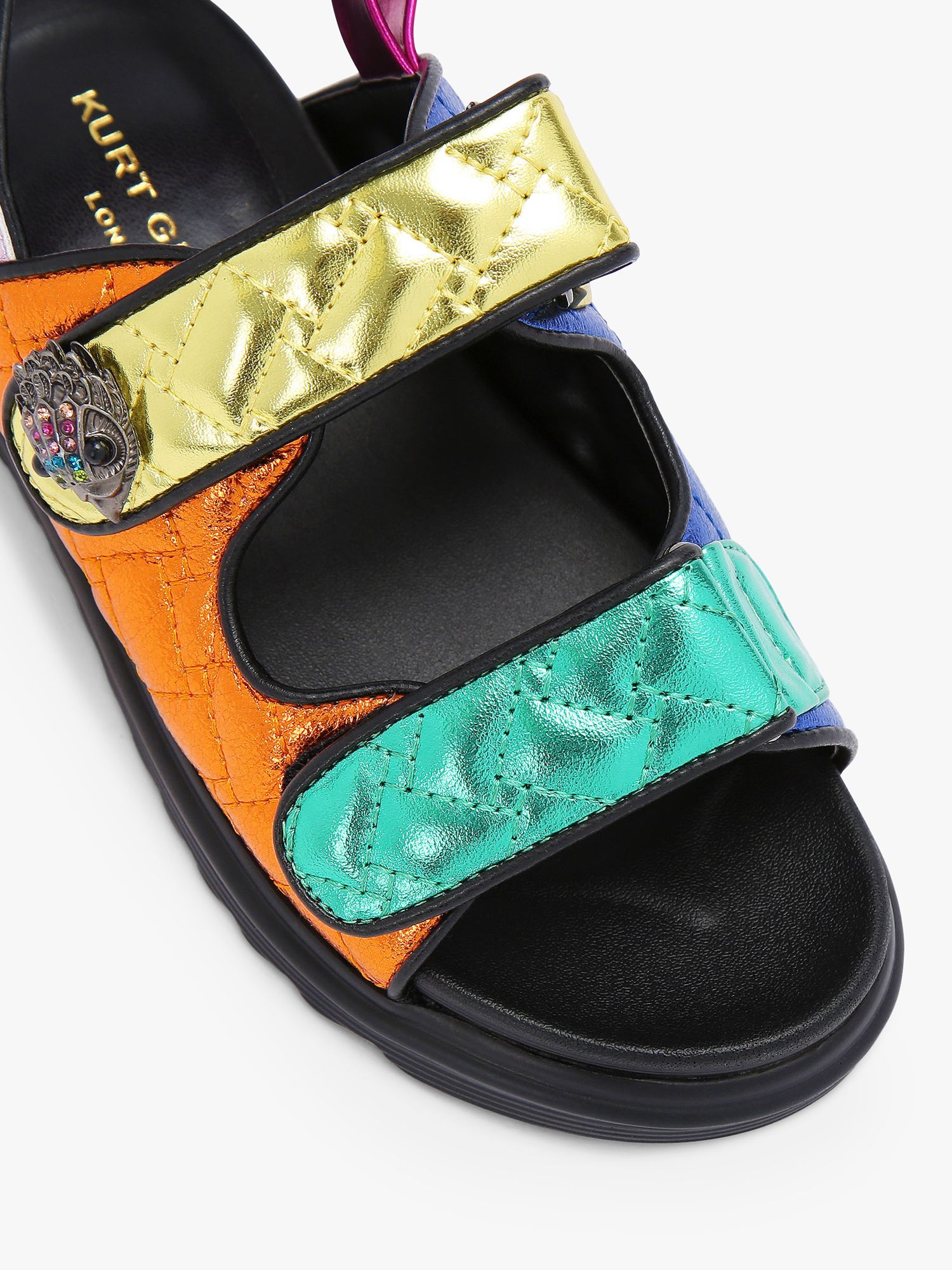 Buy Kurt Geiger London Kids' Mini Orson Leather Sandals Online at johnlewis.com