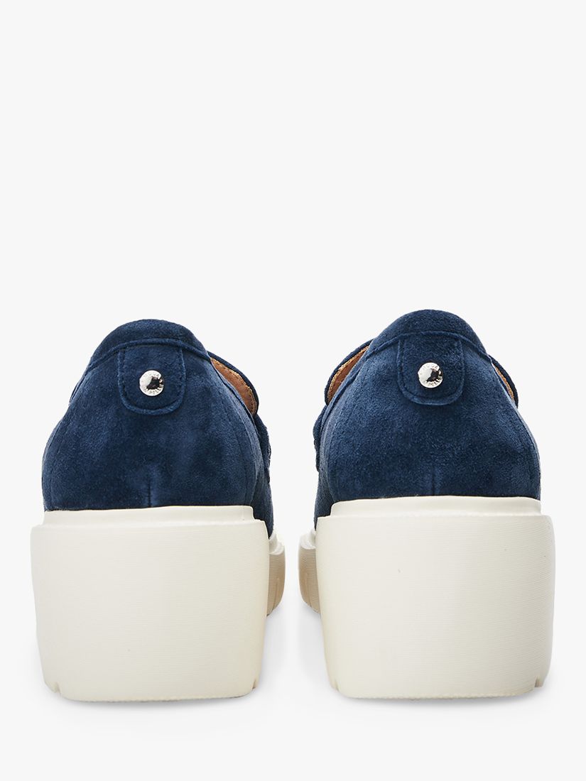 Moda in Pelle Feyre Suede Loafers, Navy, 8