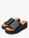 Moda in Pelle Namya Leather Wedge Heel Mules