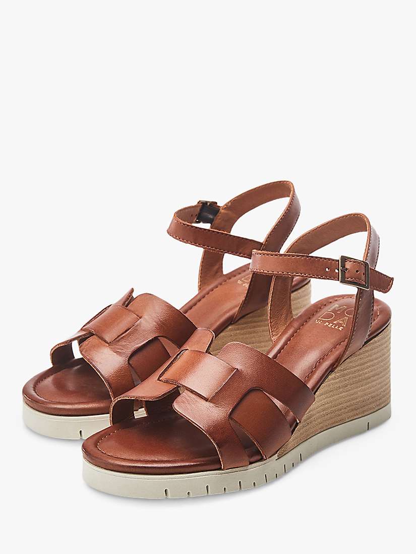 Buy Moda in Pelle Pedie Platform Leather Sandals, Tan Online at johnlewis.com