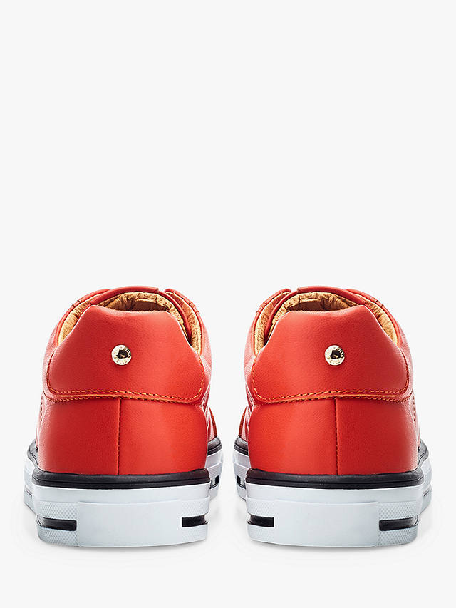 Moda in Pelle Bennii Slip-On Leather Trainers, Orange