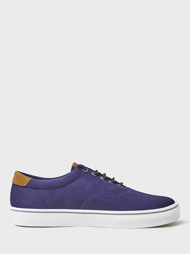 Crew Clothing Oxford Canvas Trainers, Dark Blue