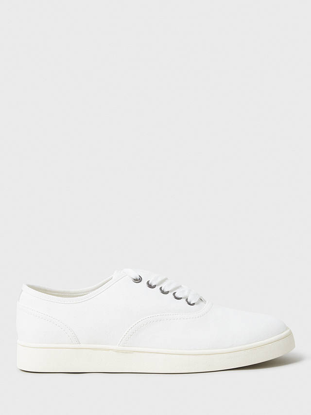 Crew Clothing Canvas Oxford Trainers, White