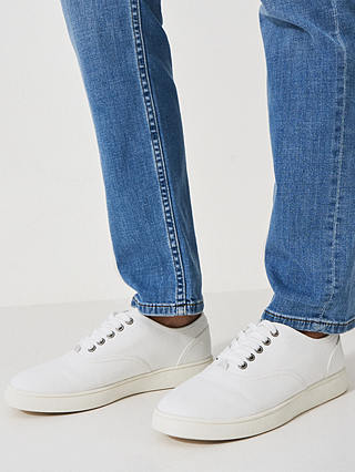 Crew Clothing Canvas Oxford Trainers, White