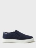 Crew Clothing Slip On Suede Trainers, Navy