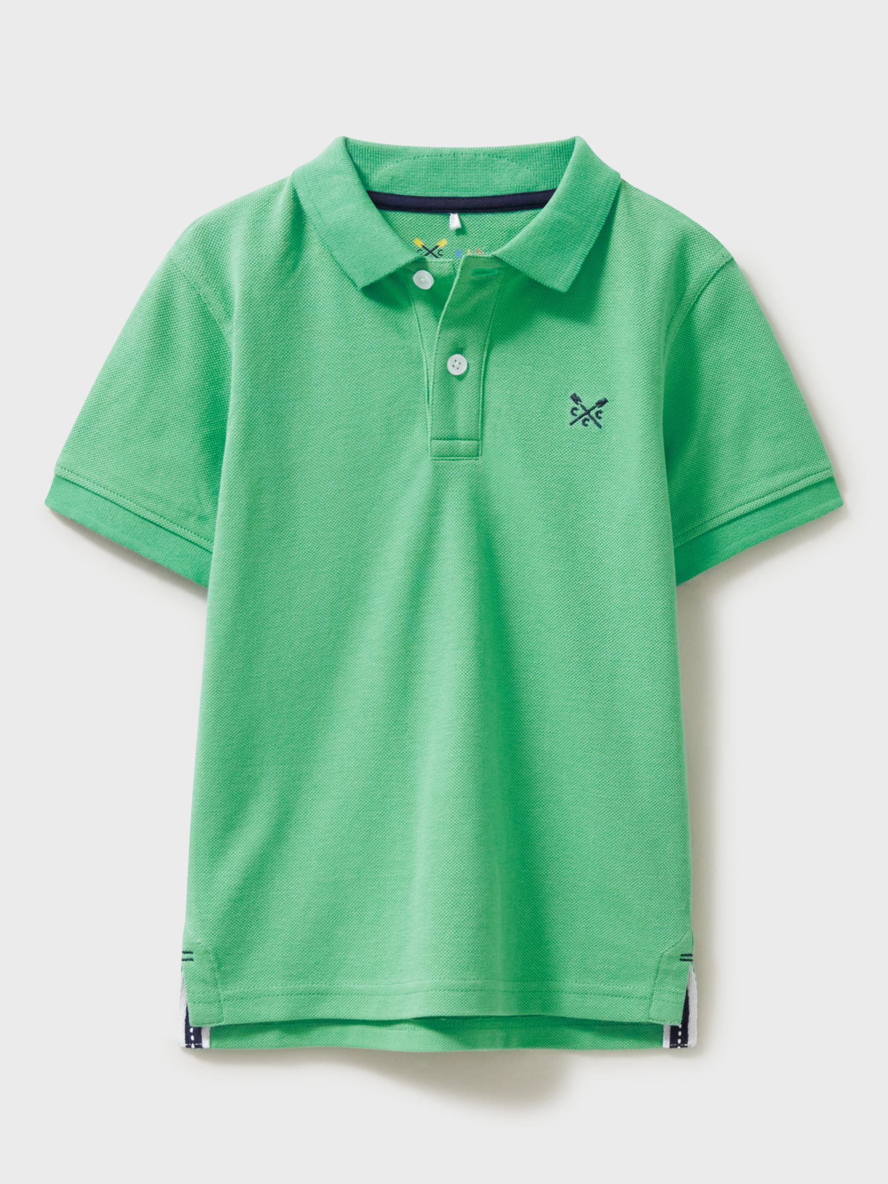 Crew Clothing Kids' Classic Pique Polo Shirt, Mid Green, 6-7 years