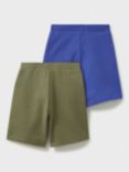 Crew Clothing Kids' Jersey Drawstring Shorts, Pack Of 2, Blue/Khaki