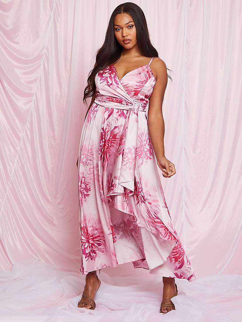 Buy Chi Chi London Cami Floral Print Wrap Midi Dress Online at johnlewis.com