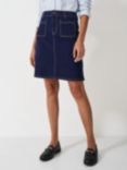 Crew Clothing Analee Denim Skirt, Dark Blue