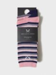 Crew Clothing Plain and Stripe Bamboo Ankle Socks, Pack of 3