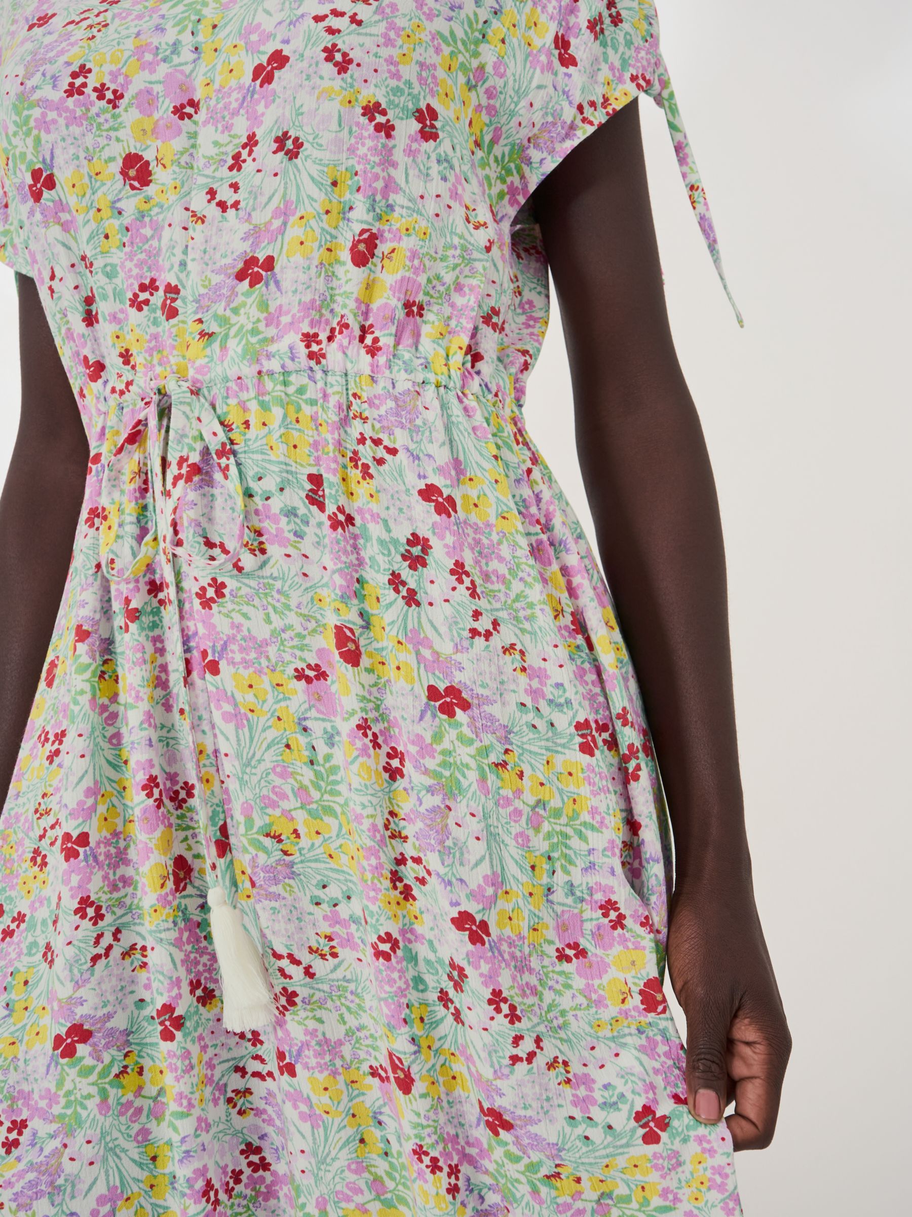 Crew Clothing Floral Print V-Neck Maxi beach Dress, Multi, 8