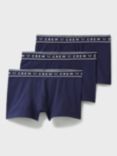 Crew Clothing Jersey Boxers, Pack of 3, Navy Blue