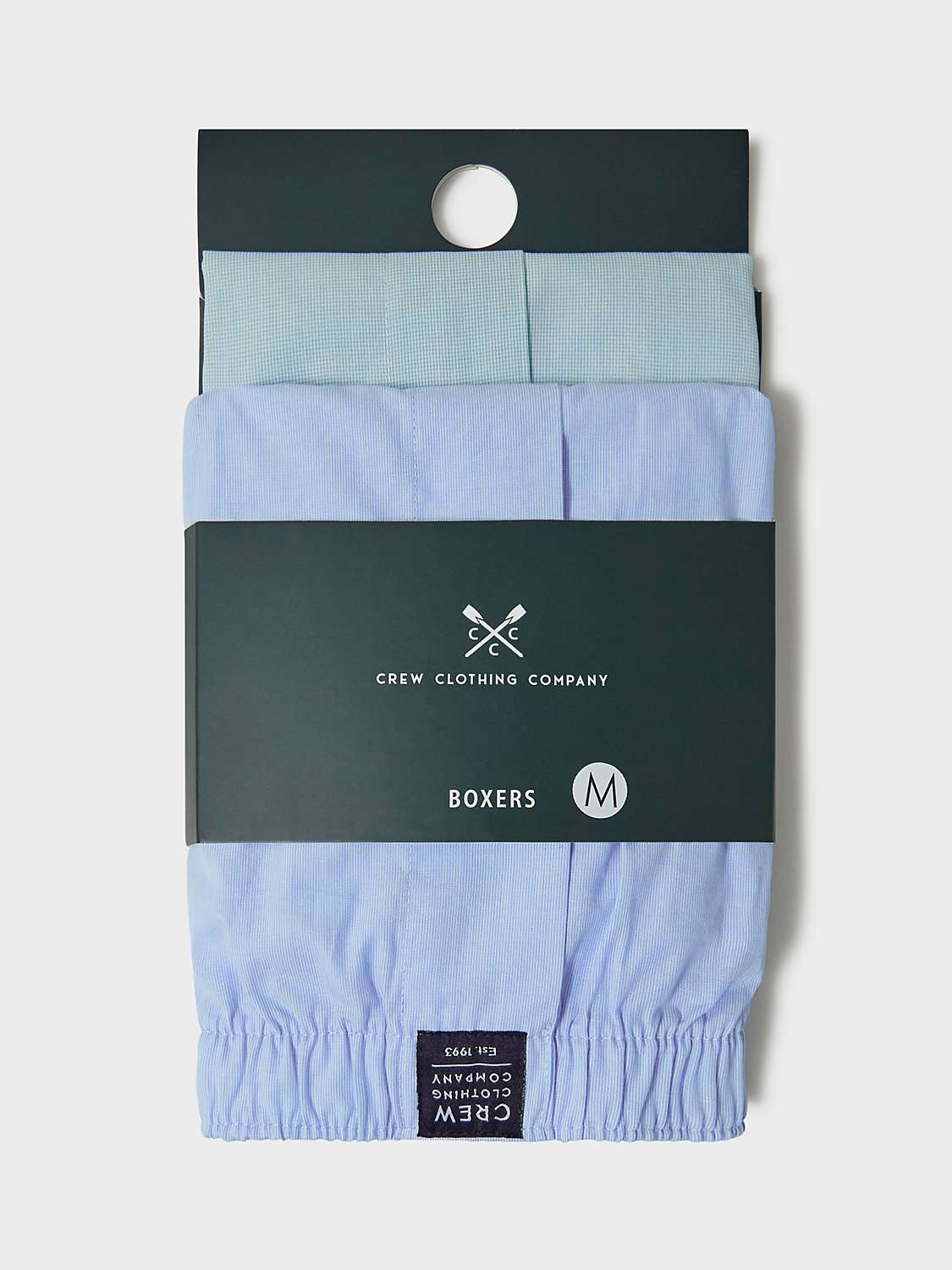 Buy Crew Clothing Woven Boxers, Pack of 2, Green/Blue Online at johnlewis.com