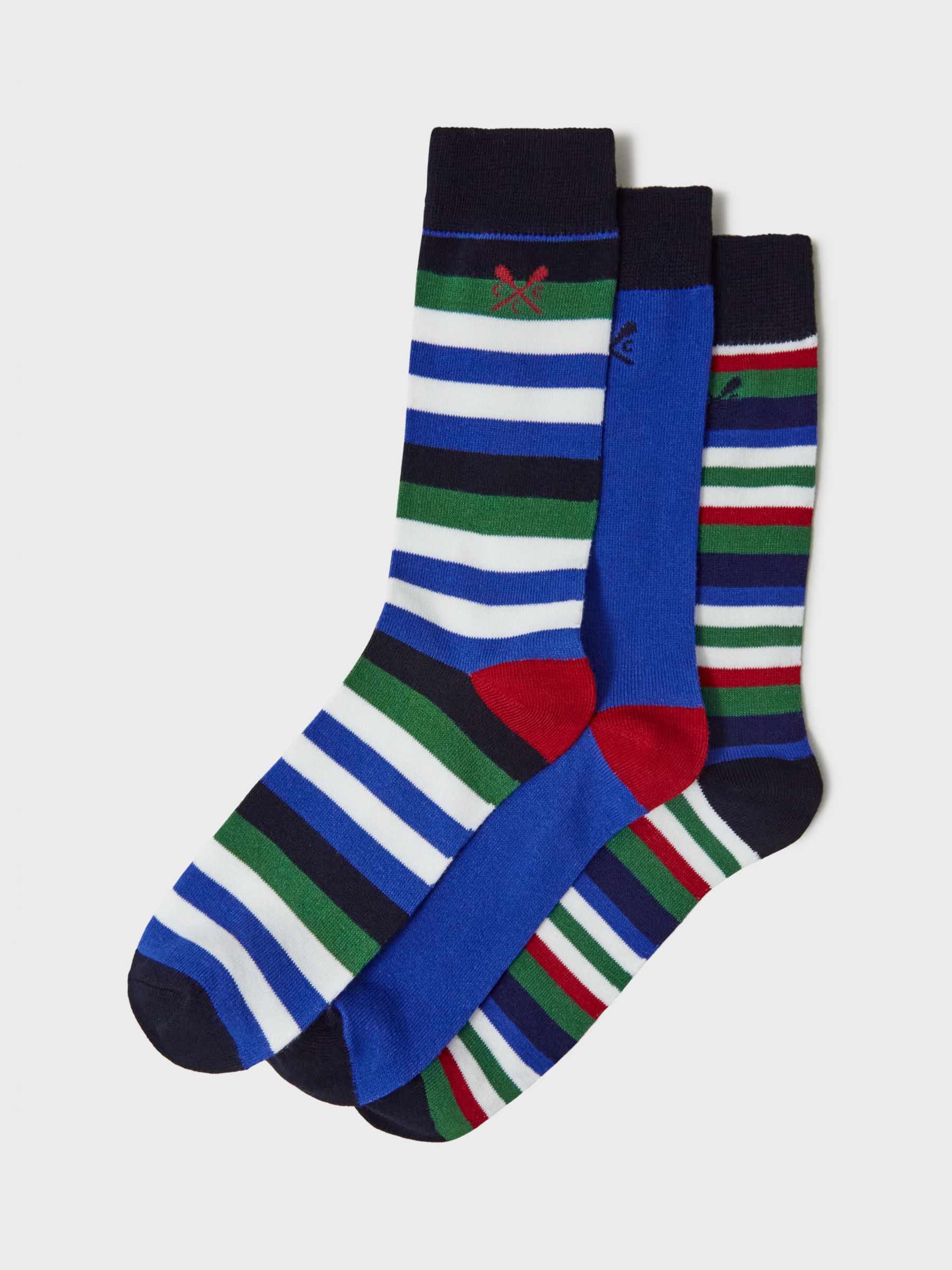 Buy Crew Clothing Bamboo Socks, Pack of 3, Multi Online at johnlewis.com