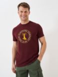 Crew Clothing Printed Lighthouse Graphic T-Shirt, Burgundy Red