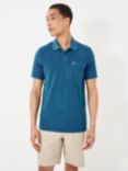 Crew Clothing Towelling Polo Shirt, Dark Blue