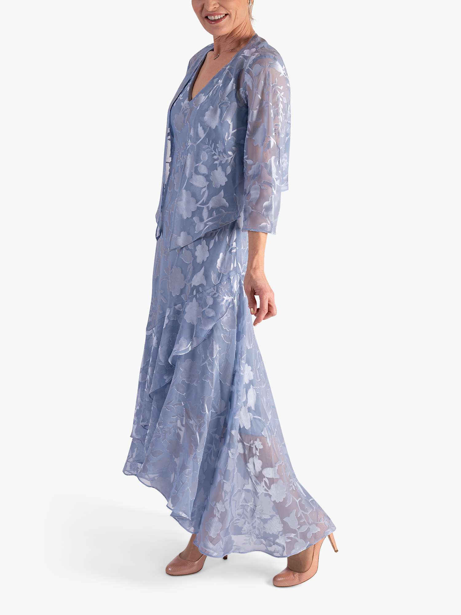 Buy chesca Devoree Satin Jacket And Dress, Hydrangea Online at johnlewis.com