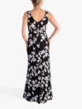 chesca Sequin Embellished Maxi Dress, Black/White