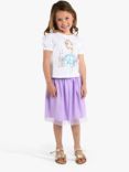 Brand Threads Kids' Disney Frozen T-Shirt and Skirt Set, Purple/Multi