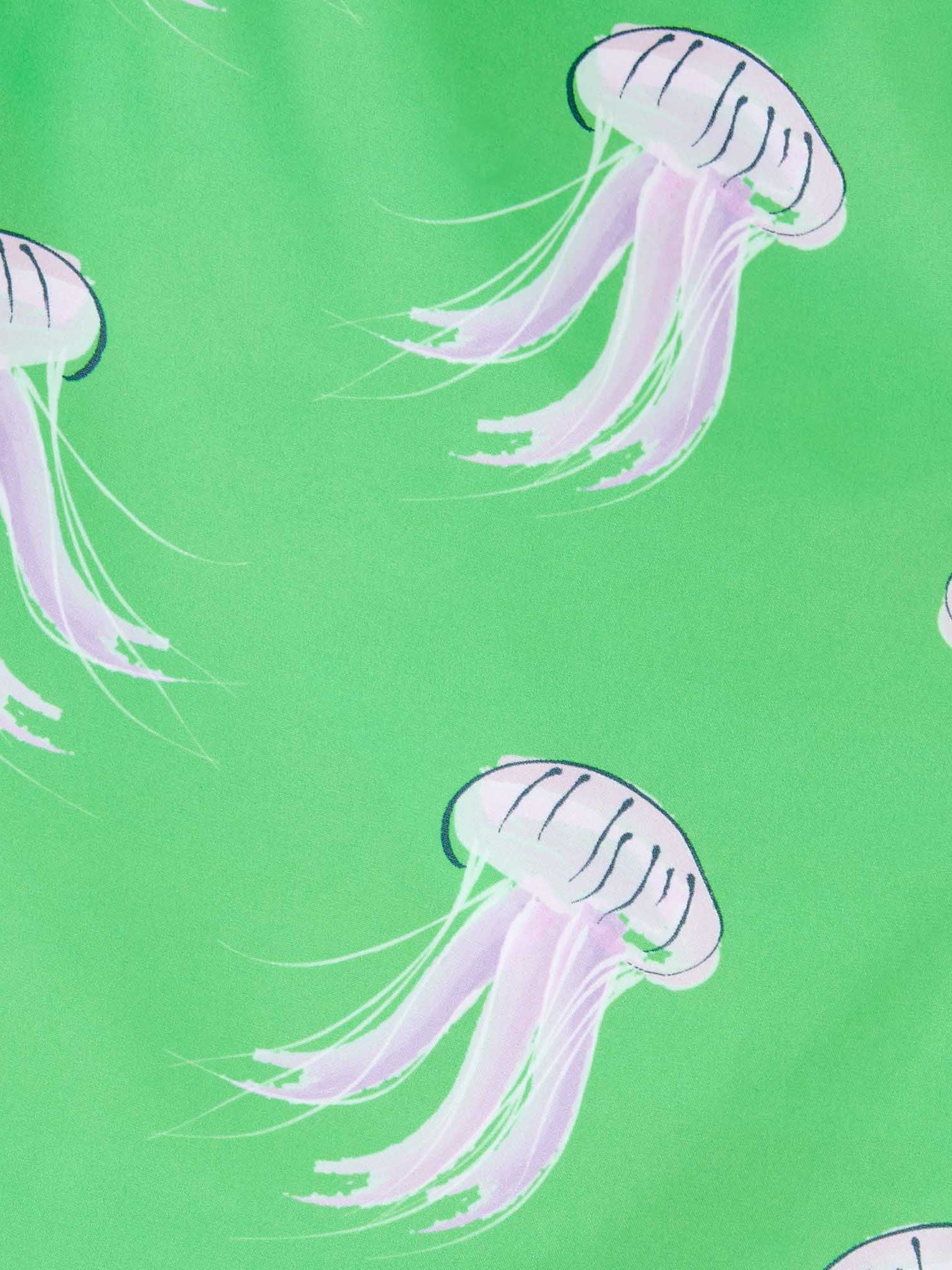 Randy Cow Jellyfish Print Swim Shorts, Green/Multi, XS