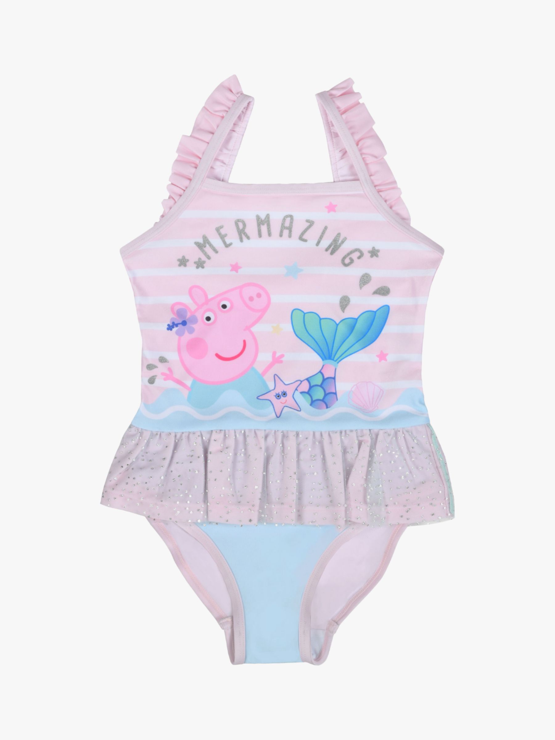 Brand Threads Kids' Peppa Pig Swimsuit, Pink/Multi, 1-2 years