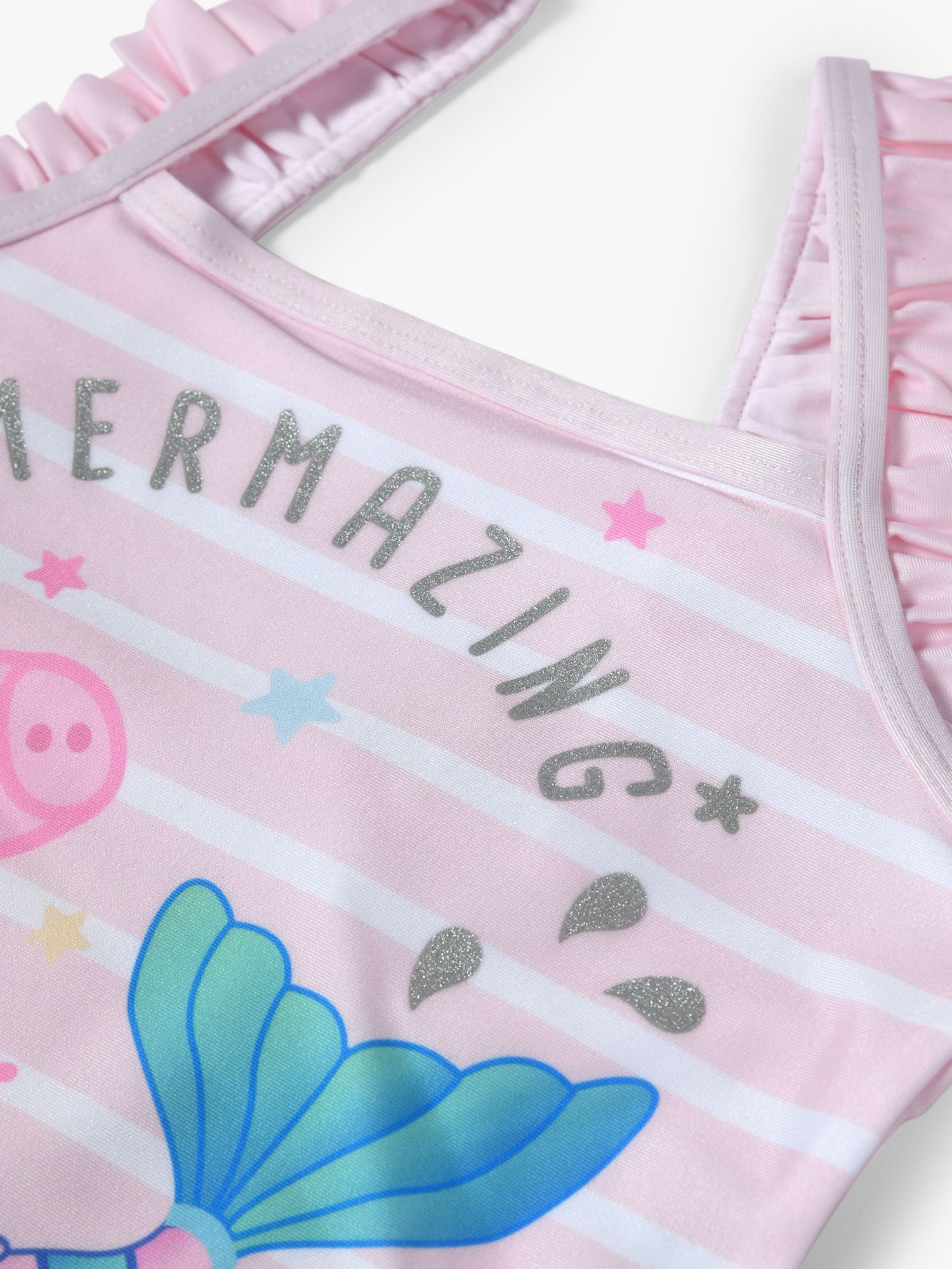 Brand Threads Kids' Peppa Pig Swimsuit, Pink/Multi, 1-2 years