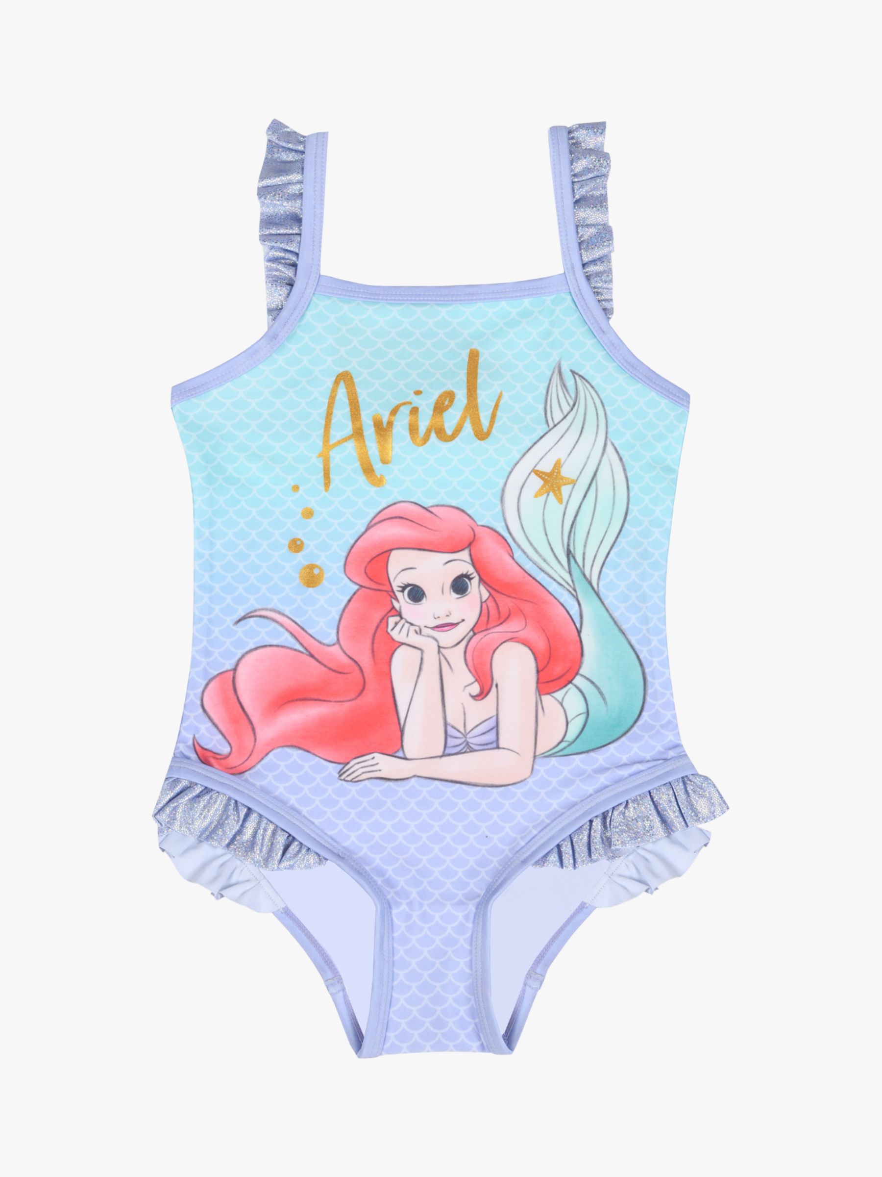 Buy Brand Threads Kids' Disney Ariel Swimsuit, Blue/Multi Online at johnlewis.com