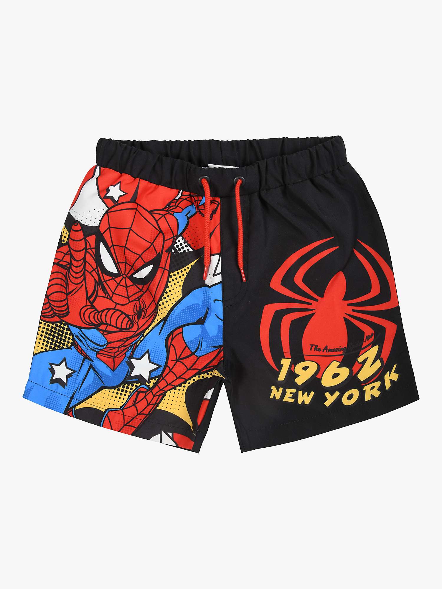 Buy Brand Threads Kids' Spiderman Swim Shorts, Red/Multi Online at johnlewis.com