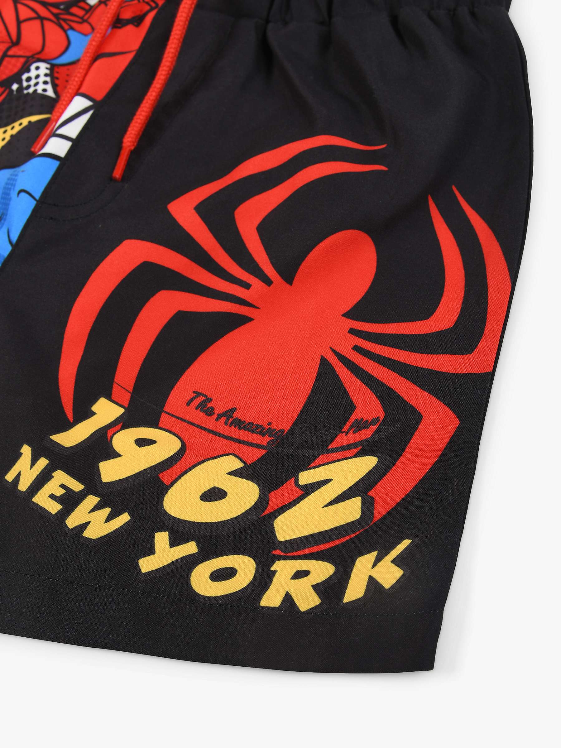 Buy Brand Threads Kids' Spiderman Swim Shorts, Red/Multi Online at johnlewis.com