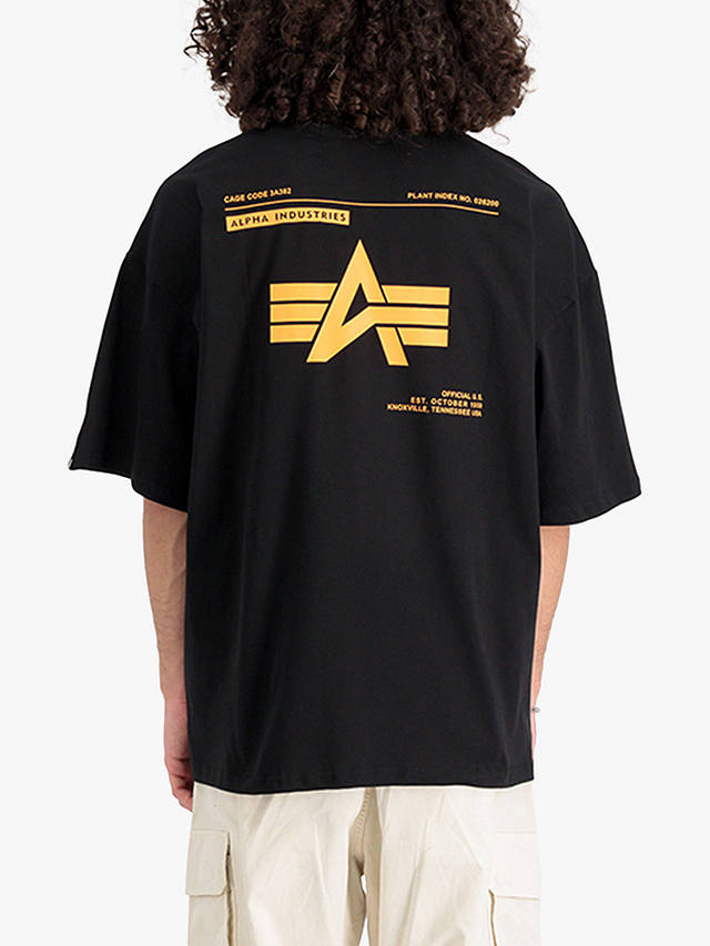 Alpha Industries Logo Crew Neck T-Shirt, Black