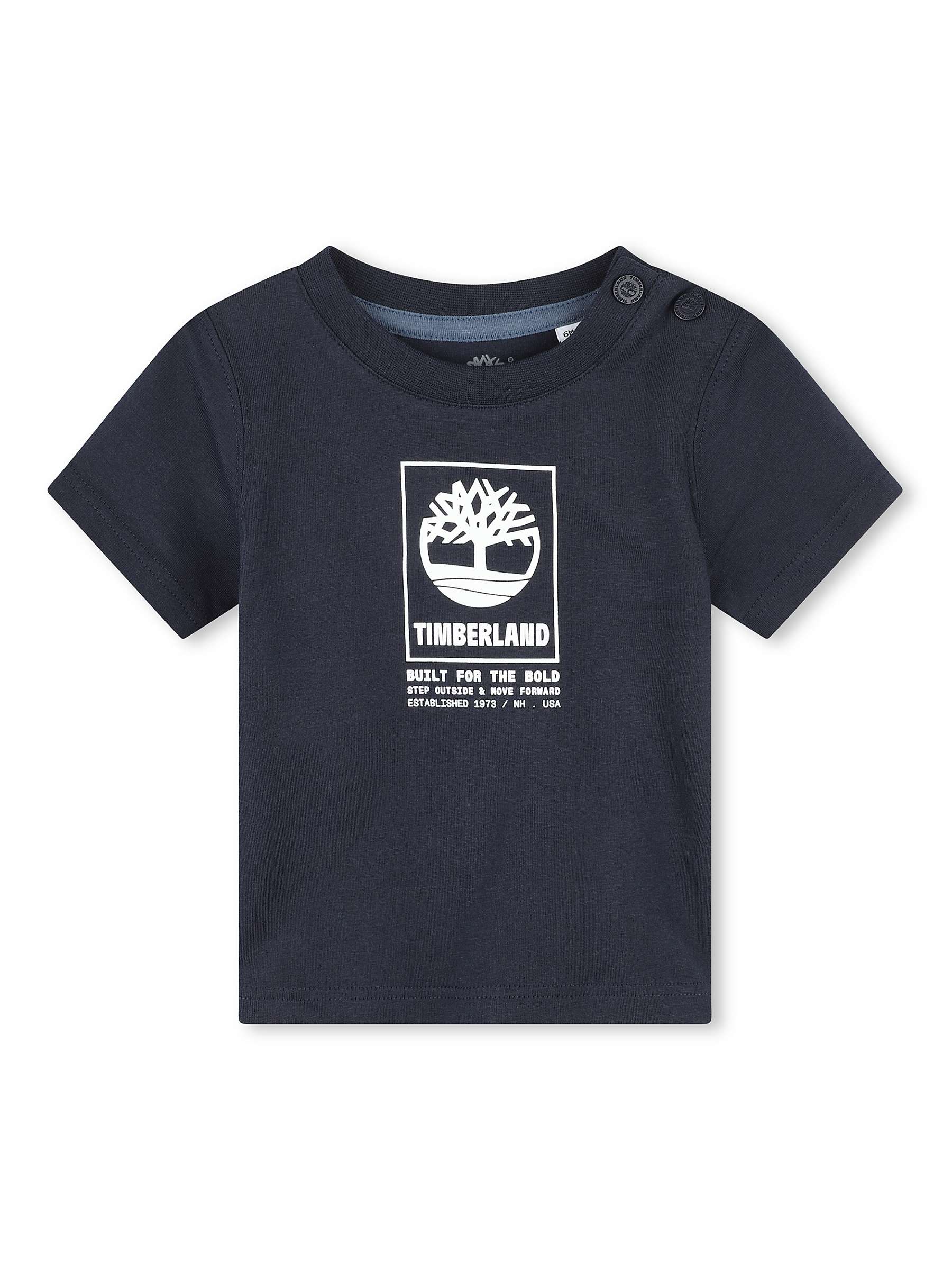 Buy Timberland Baby Short Sleeve T-Shirt, Navy Online at johnlewis.com