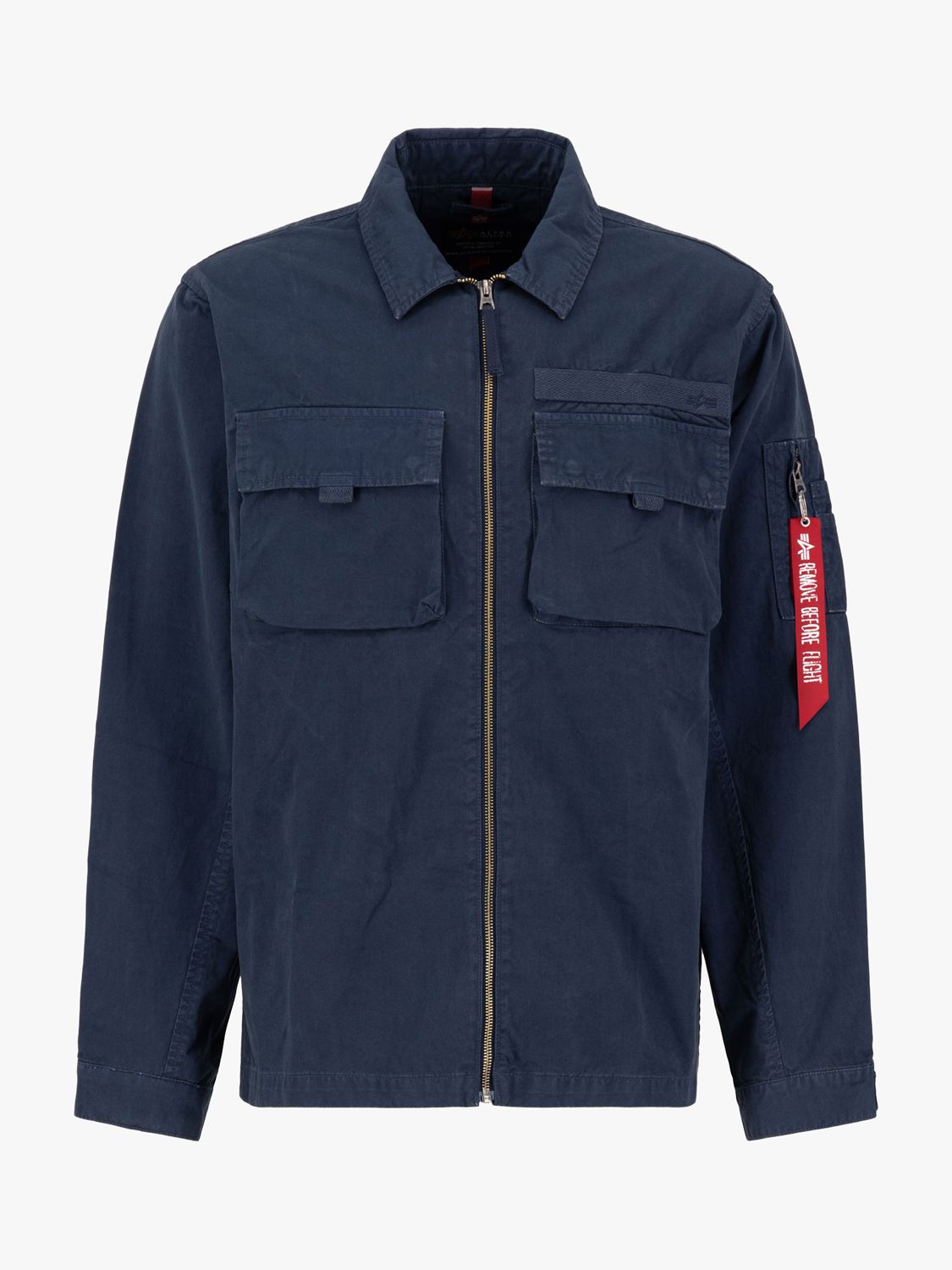 Alpha Industries Twill Overshirt Jacket, Ultra Navy, S