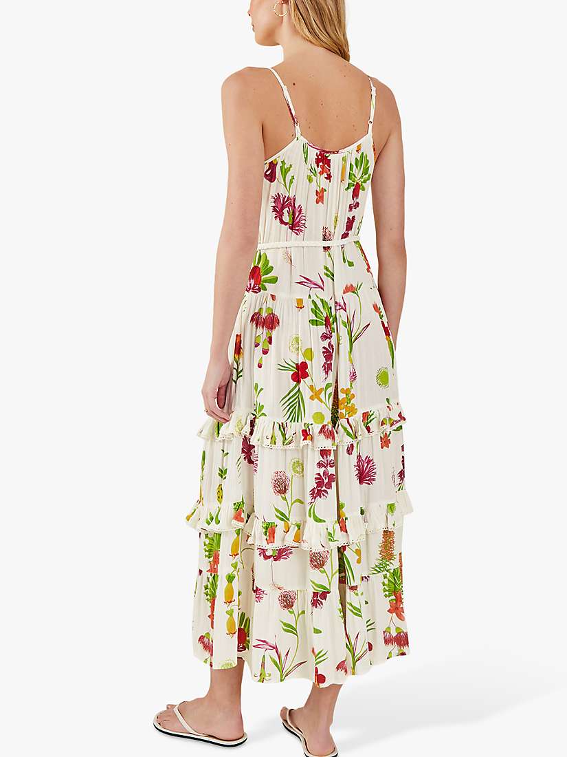 Buy Accessorize Botanical Print Tiered Maxi Dress, Cream/Multi Online at johnlewis.com