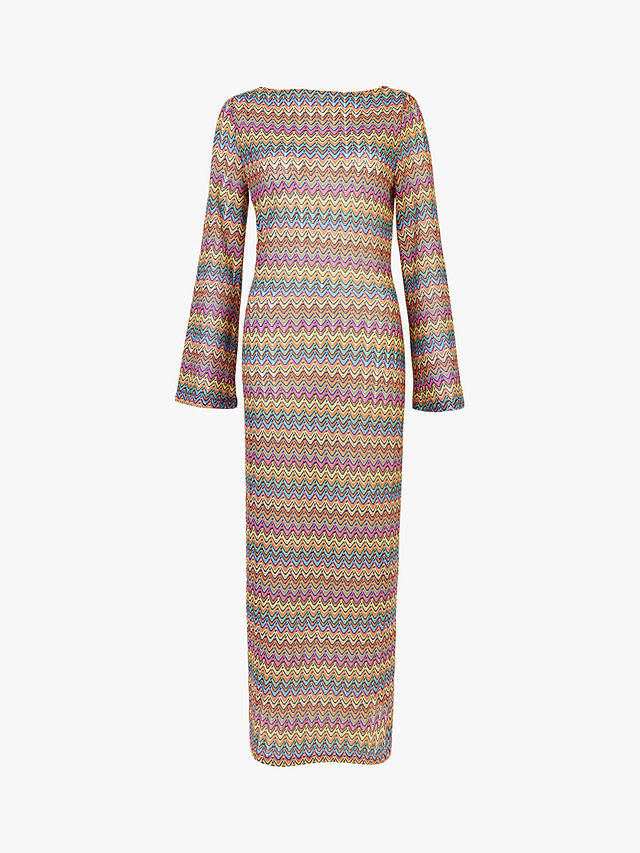 Accessorize Zig Zag Crochet Maxi Dress, Multi