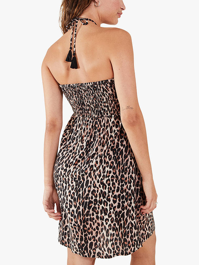Accessorize Leopard Mini Dress, Multi