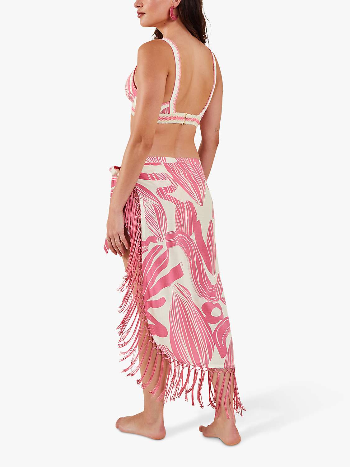 Buy Accessorize Squiggle Sarong, Pink Online at johnlewis.com